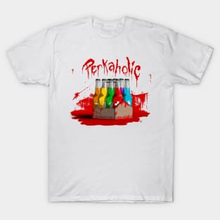 Zombie 8-Pack Bloodied Perkaholic on White T-Shirt